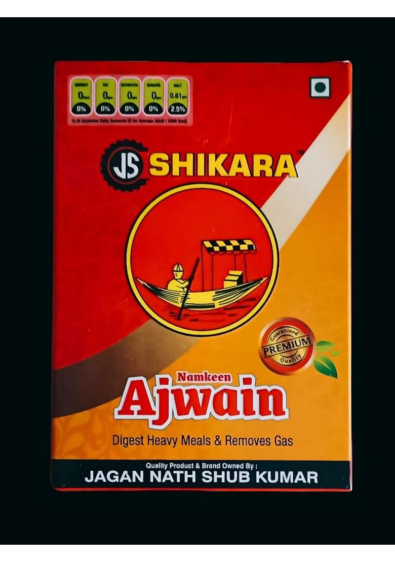 JS SHIKARA PREMIUM NAMKEEN AJAWAIN OR SPECIAL TUMBA AJWAIN 100G X 4 Pack, 400 gms - Indya