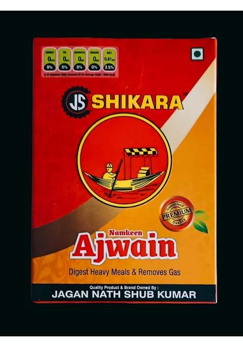 JS SHIKARA PREMIUM NAMKEEN AJAWAIN OR SPECIAL TUMBA AJWAIN 100G X 4 Pack, 400 gms