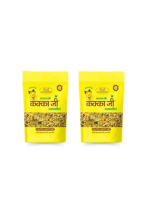 BANARASI KAKKA JI Salted Mixture with Mustard Oil & Salt | Hand Roasted, Not Fried No Artificial Colors Chemicals 250g (Pack Of 2, Mixture)