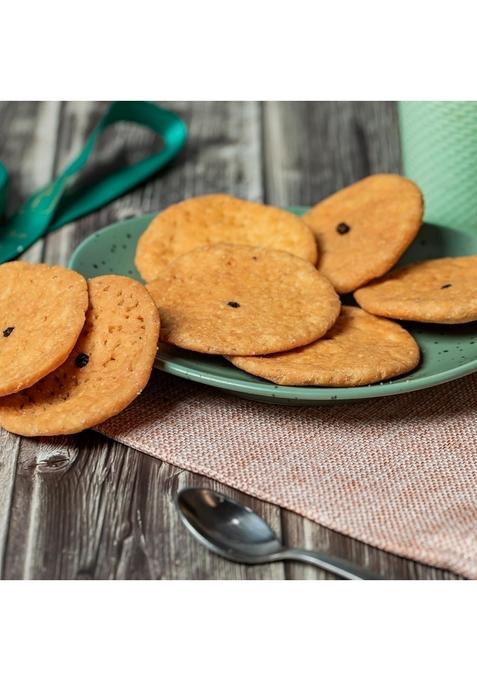 GUD MISHRI GOL Aata Mathri Traditional Round Made with Whole Wheat | Fried in Groundnut Oil No Refined Flour & Food Color Pure Crunch Flavor Perfect Tea-Time Treat