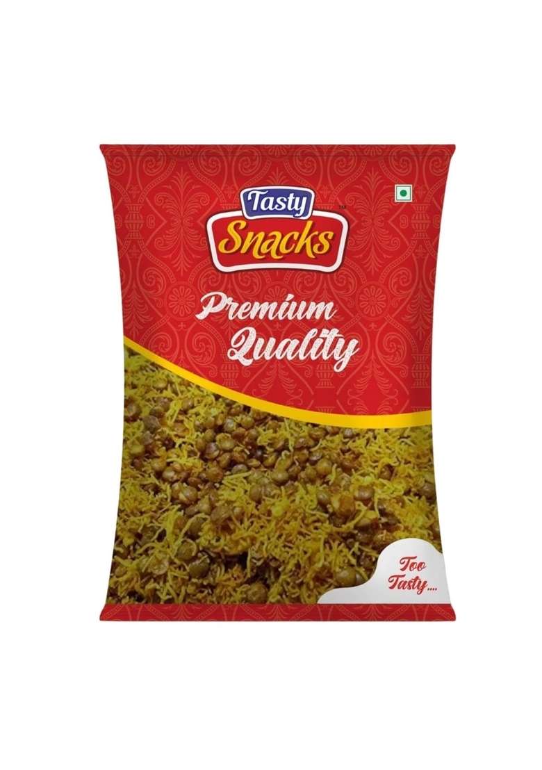 Tasty Snacks Dal Moth 500 gm | Indian Delicious Mixture Authentic Taste of Flavour No Palm Oil Vegetarian Artificial Colours Evening (Pack 1) - Indya