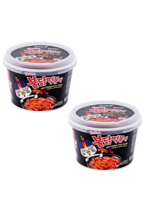 SAMYANG Sticky Rice Cake (Tokpokki) - Hot Chicken Flavour (Pack of 2) 185g x 2