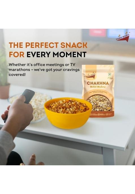 TOKU MOKU Millet Namkeen, Mixture Desi Masala Chatpata, Healthy Namkeen Snacks Roasted, Not Fried | No Palm Oil Replacement of Chips & Bhujia (Pack 3