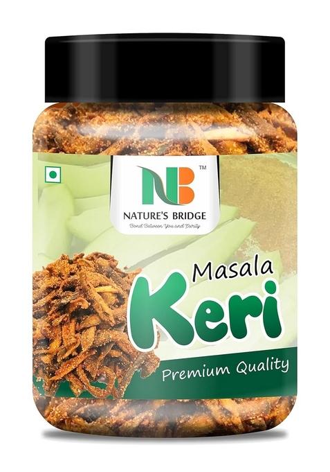 Nature's Bridge Spicy Keri 400 gm Pack | Masala KeriMasala Tangy Raw Mango Kachhi Kairi Pachak Kaccha aam churan Mukhwas Kerri