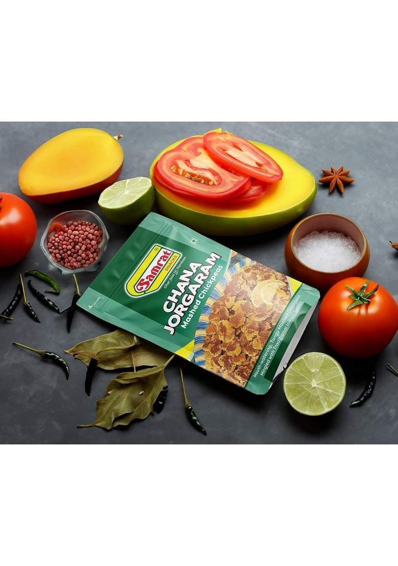 SAMRAT | Chana Jor Garam Mashed Chickpeas Namkeen Flavorful Snack to Satisfy Your Craving Ghar Jaisi Hi (1 KG)