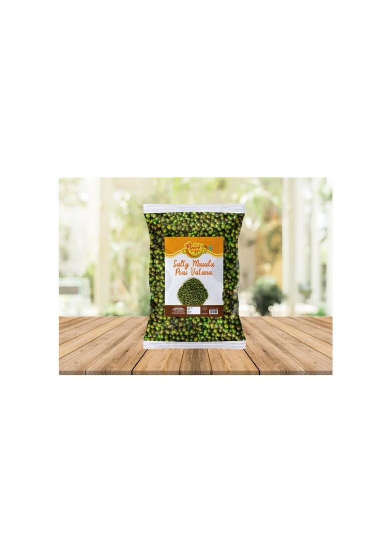 Mmaa's Veggie Namkin Matar Vatana Tasty and Crunchy Chatpata Salty Masala Green Party Snack|Green & Spicy Peas/Vatana/Matar Namkeen||Festive Season Savoury Snack-250 * 1Pack