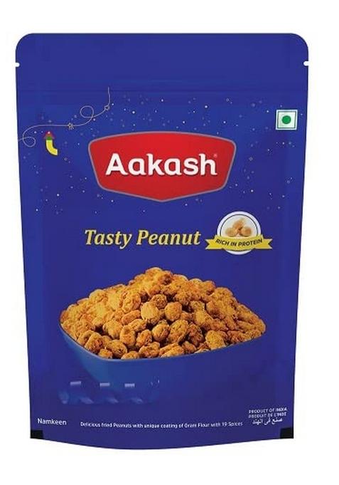 Aakash Namkeen Tasty Peanut | Masala Coated Peanuts Crispy & Crunchy Ready-to-Eat Zero cholesterol 350 Gm