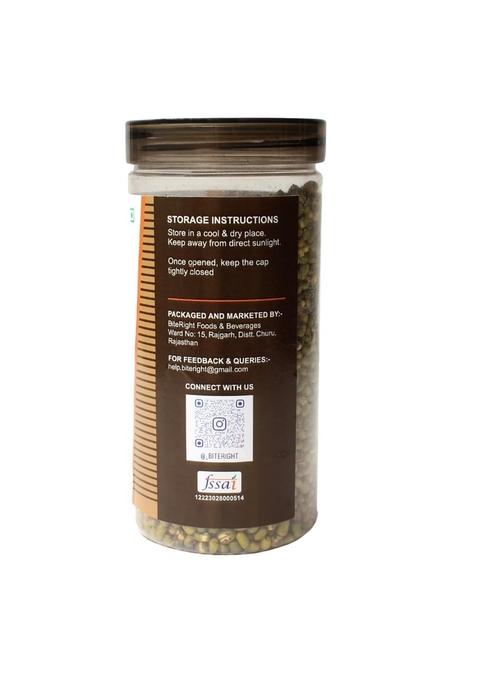 BiteRight Roasted Moong 300 gm | High in Protein Healthy Oil Free Diet Snack (Pack of 2, 150 Each)