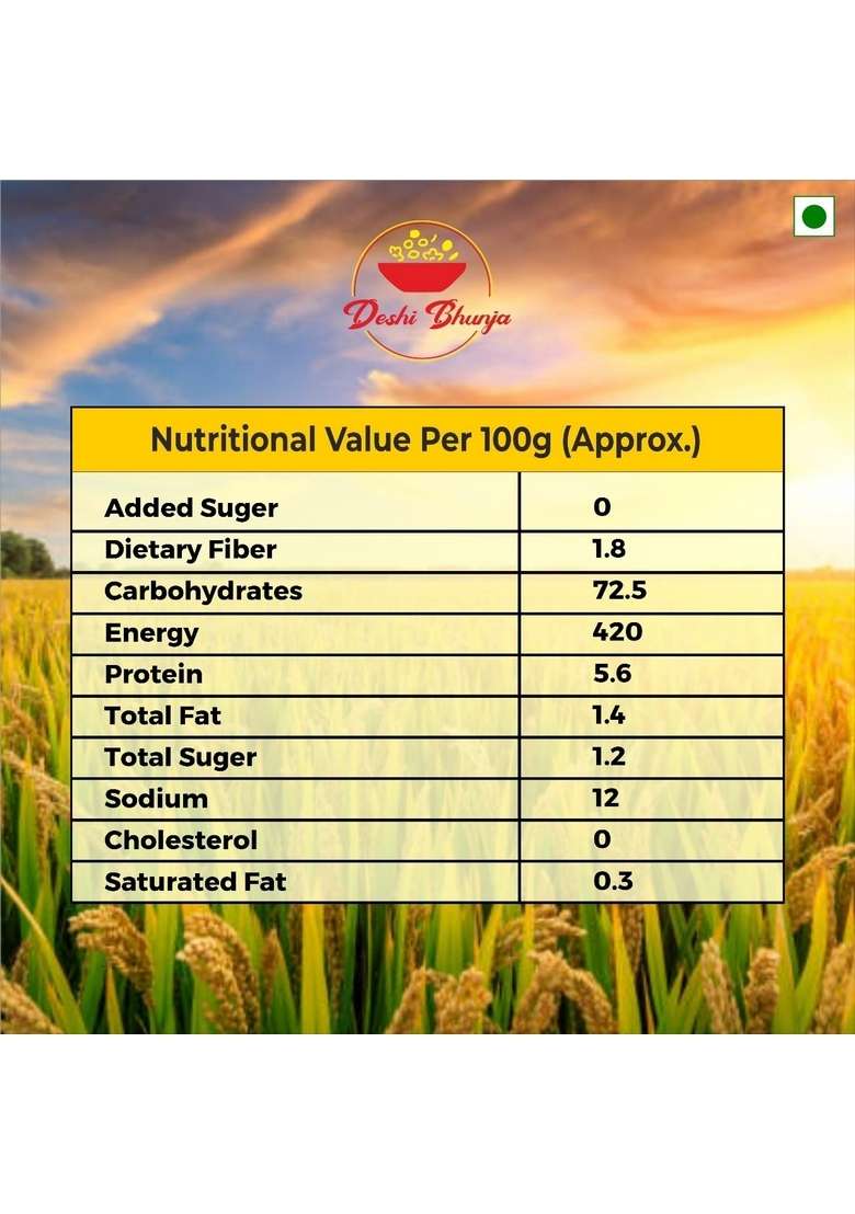 Deshi Bhunja Bihar Special Mudhi Plain | Jharkhand Product Roasted Snacks Oil Free (500 Gm) - Indya