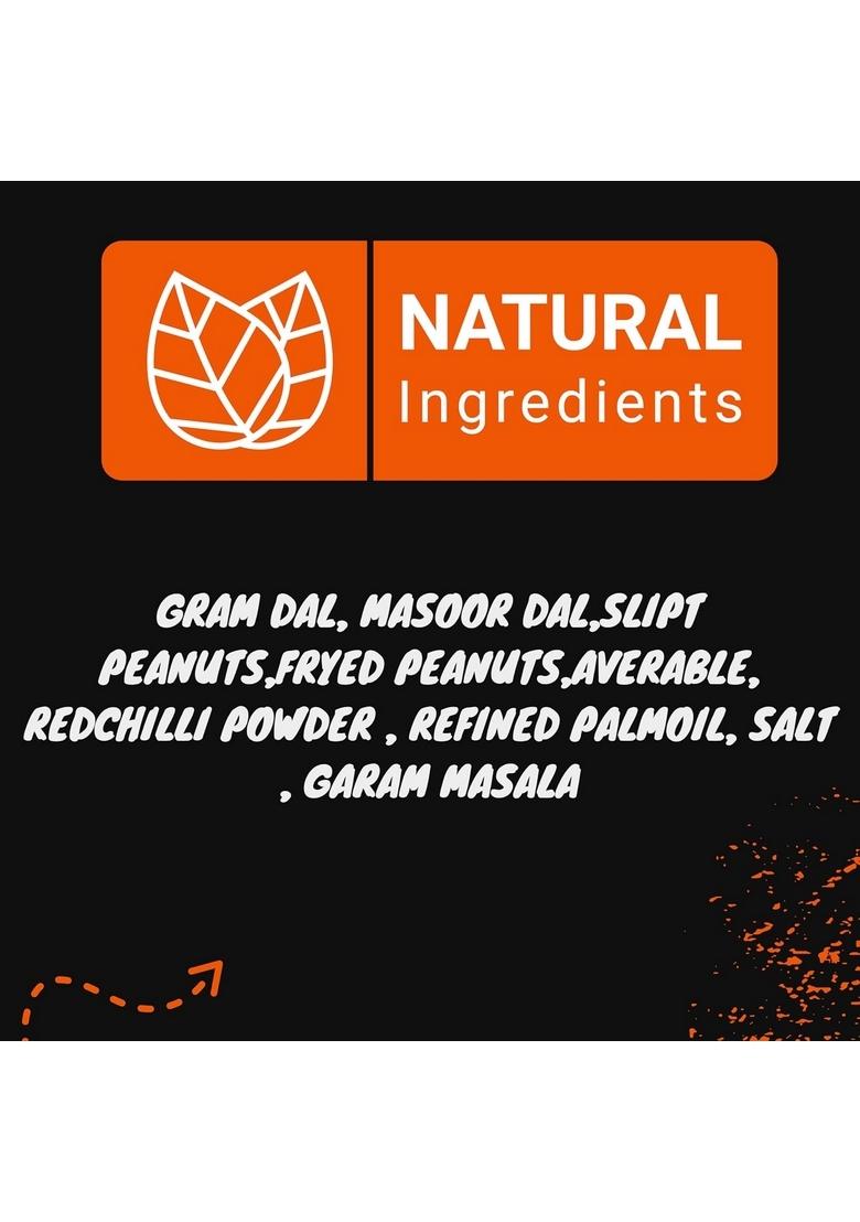 Best Cart-Happy shopping Hurigalu Bengaluru Namkeen Mixture Mixed fryed Pulses chana dal Masoor Peanut Hyacinth Beans healthy deit snacks (400 GRAM)