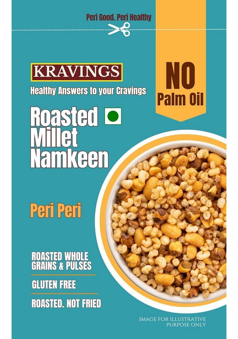 Kravings Millet Mix Peri | Healthy Snack of Roasted Jowar, Bajra, Chana, Peanuts| Best Namkeen for Kids & Adults High Protein Low Calorie Diet Snack| NOT Fried|