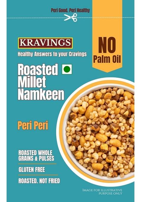 Kravings Millet Mix Peri | Healthy Snack of Roasted Jowar, Bajra, Chana, Peanuts| Best Namkeen for Kids & Adults High Protein Low Calorie Diet Snack| NOT Fried|