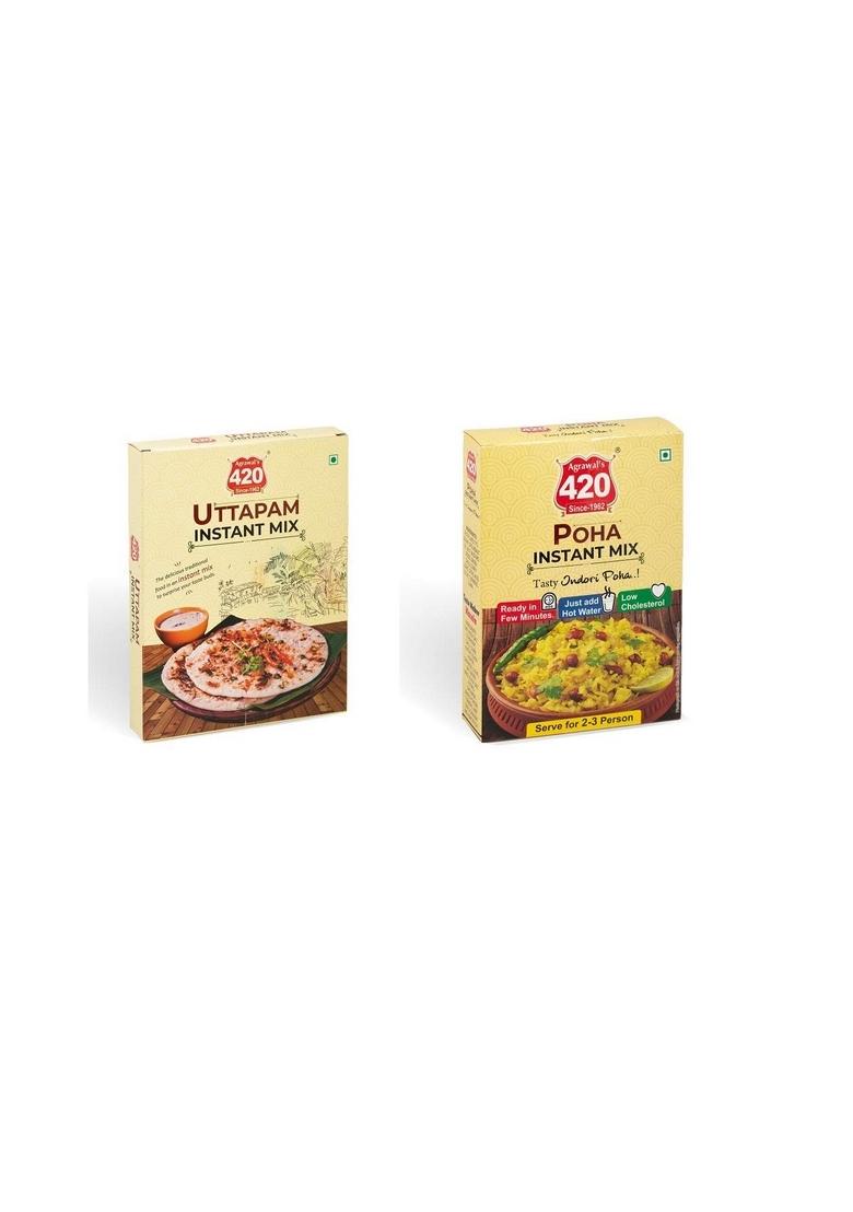 Agrawal's 420 Bites Bedmi Pudi Mix Instant 100% Vegetarian 500 gm (Pack of 2)