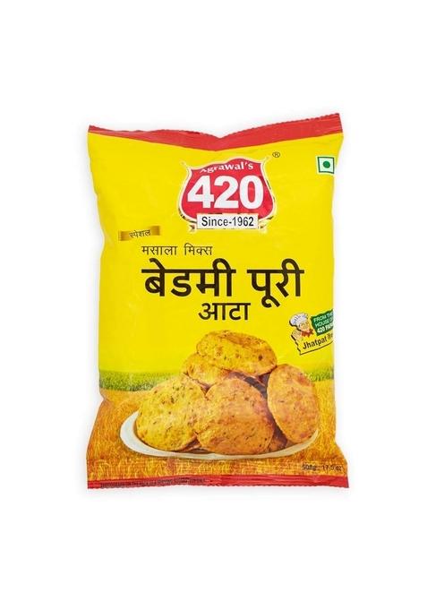 Agrawal's 420 Bites Bedmi Pudi Mix Instant 100% Vegetarian 500 gm (Pack of 2)