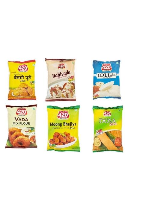 Agrawal's 420 Bites Bedmi Pudi Mix Instant 100% Vegetarian 500 gm (Pack of 2)