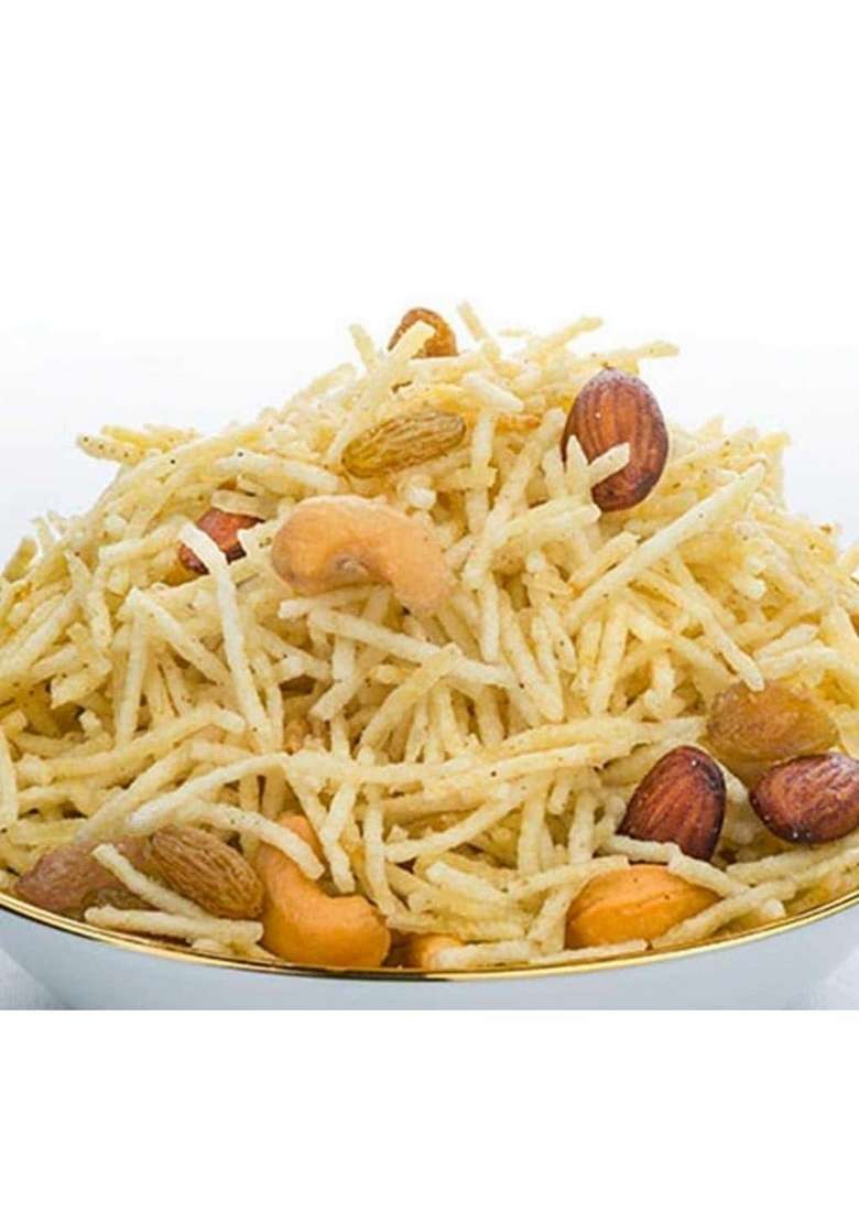 Shri Swastik Organics Badam Lachha | Pack of 250 Grams Nutty Cashews & Almonds Pancharatna with cashew crunchy fried potato sticks almond and raisins snack - Indya