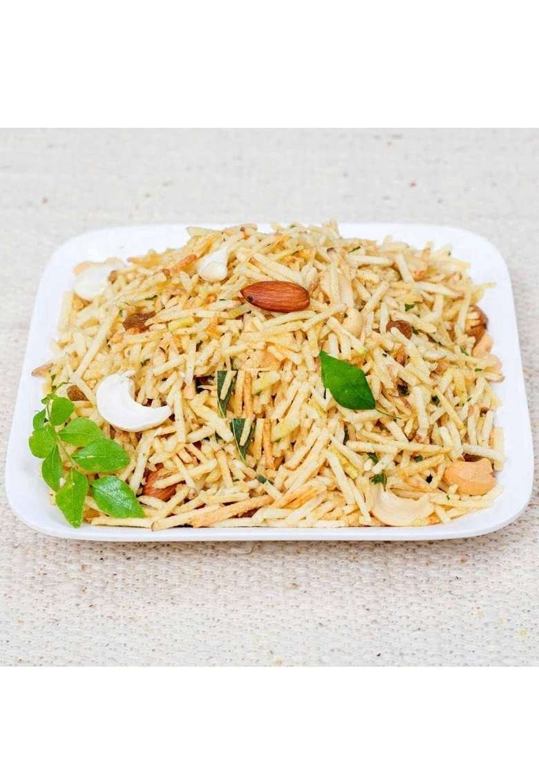 Shri Swastik Organics Badam Lachha | Pack of 250 Grams Nutty Cashews & Almonds Pancharatna with cashew crunchy fried potato sticks almond and raisins snack - Indya