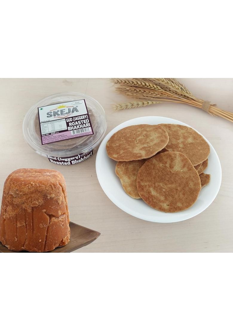 SKEJA By Satvik Foods Methi Jowar Jeera Gud Roasted Bhakhari| No Palm oil |Made With Sunflower Bhakri Snacks | Bhakhri 170 Gram (Pack of 4) (Combo 1)