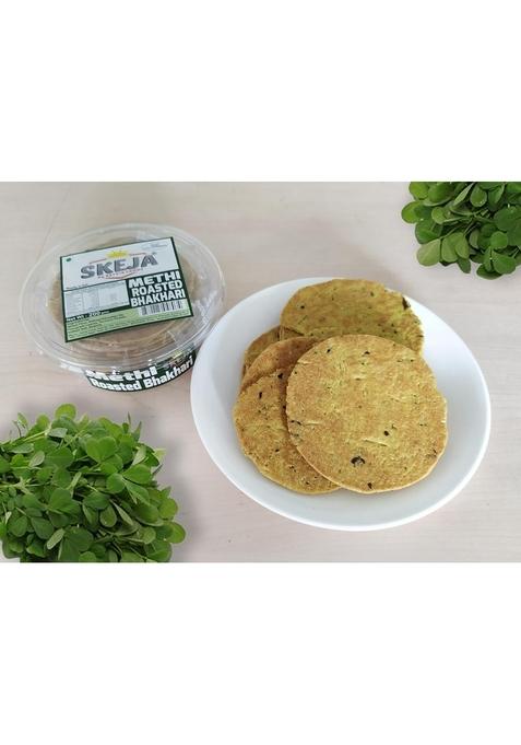SKEJA By Satvik Foods Methi Jowar Jeera Gud Roasted Bhakhari| No Palm oil |Made With Sunflower Bhakri Snacks | Bhakhri 170 Gram (Pack of 4) (Combo 1)