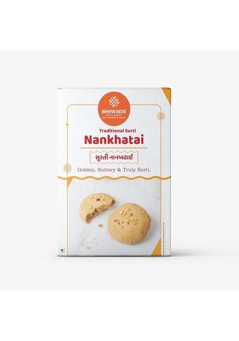 Seewans Traditional Authentic Surti Nankhatai (200gm) | Buttery Premium Biscuits Crispy Tea Time Snack Delicious Healthy Cookies