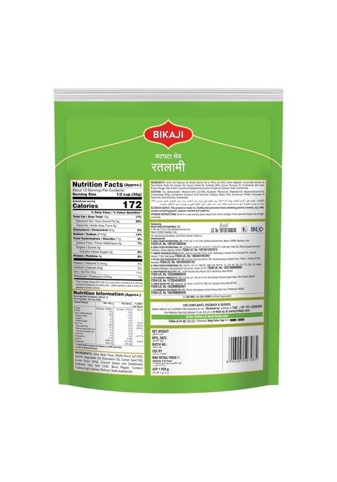 Bikaji Ratlami Chatpata Sev Bhujia | 400g Pack Authentic Indian Snack Made In Bikaner Premium Ingredients Heeng Kick Special Treat for Lovers