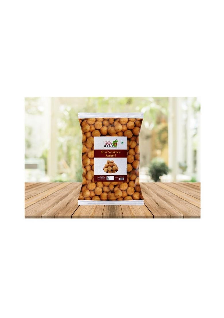 90's MILL Chhoti Gol Kachori Masala Mini Namkeen Bachcha Kachaudee Small Kachauri Snacks for Foodie Indian | Freshly prepared crispy, Yummy Healthy & Hygienic-350g*2Pack
