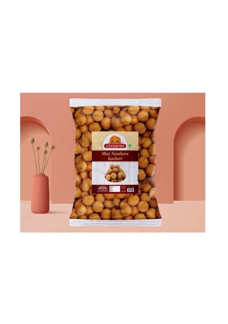 GHOTARAM Homemade Moong Dal Kachori||Baked Mung Namkeen Kachauri||Chatpati Masala Kachaudee||Mini Kachori||Bachcho Ka Favourite Kachori Nashta Tasty Yummy Snack-350g*2Pack