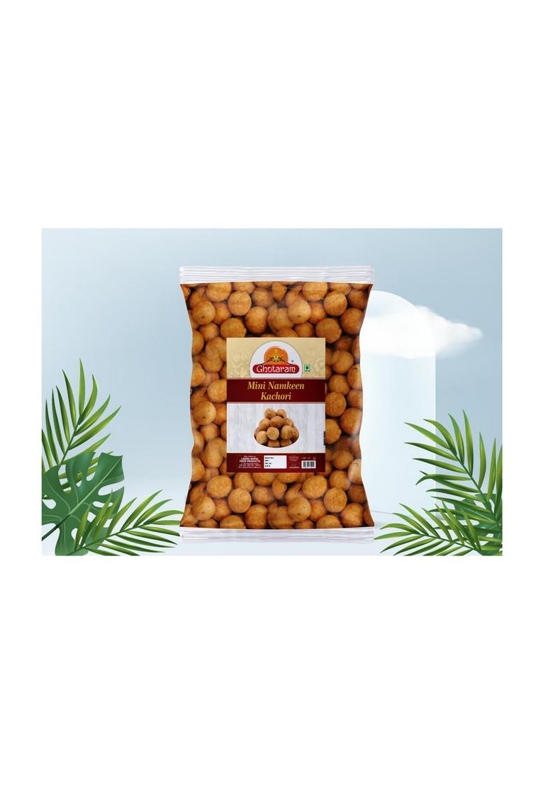 GHOTARAM Homemade Moong Dal Kachori||Baked Mung Namkeen Kachauri||Chatpati Masala Kachaudee||Mini Kachori||Bachcho Ka Favourite Kachori Nashta Tasty Yummy Snack-350g*2Pack