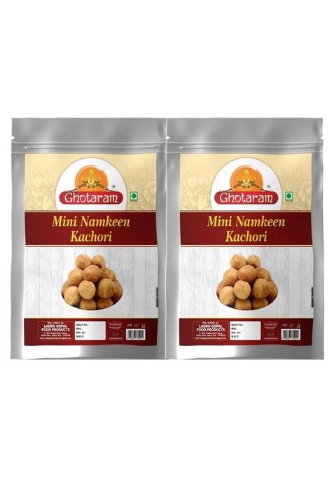 GHOTARAM Homemade Moong Dal Kachori||Baked Mung Namkeen Kachauri||Chatpati Masala Kachaudee||Mini Kachori||Bachcho Ka Favourite Kachori Nashta Tasty Yummy Snack-350g*2Pack