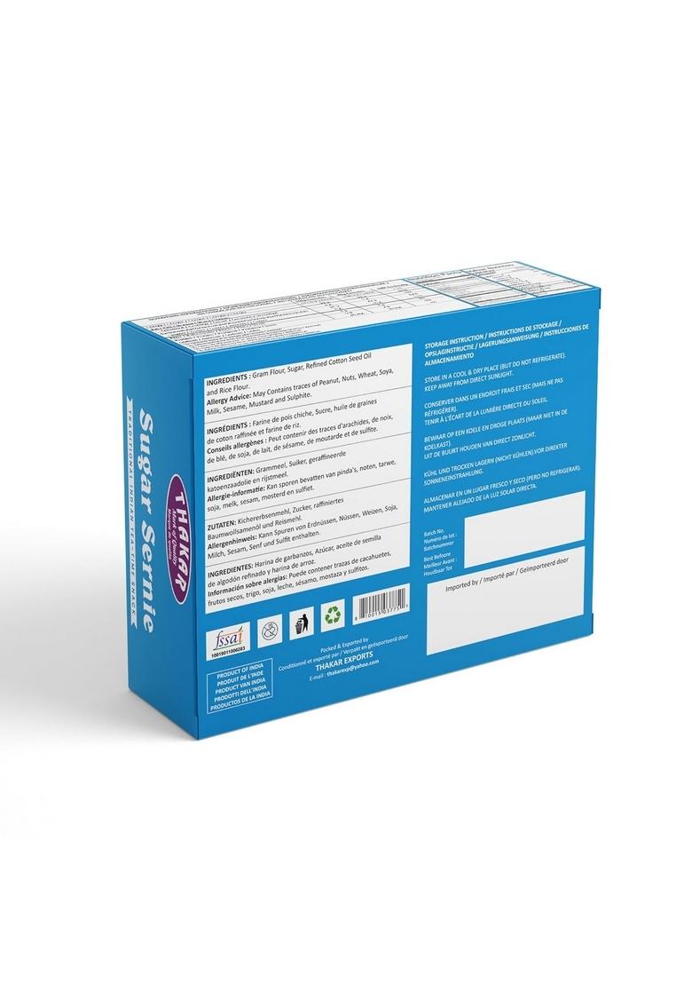 THAKAR SugarSirni 400g | SirniSweet.Snack Traditional IndianSweet Sugar-Coated Pare Sweet Tea-TimeSnack Festival SweeTSnack Crispy SweetSirni Indian Festive Namkeen