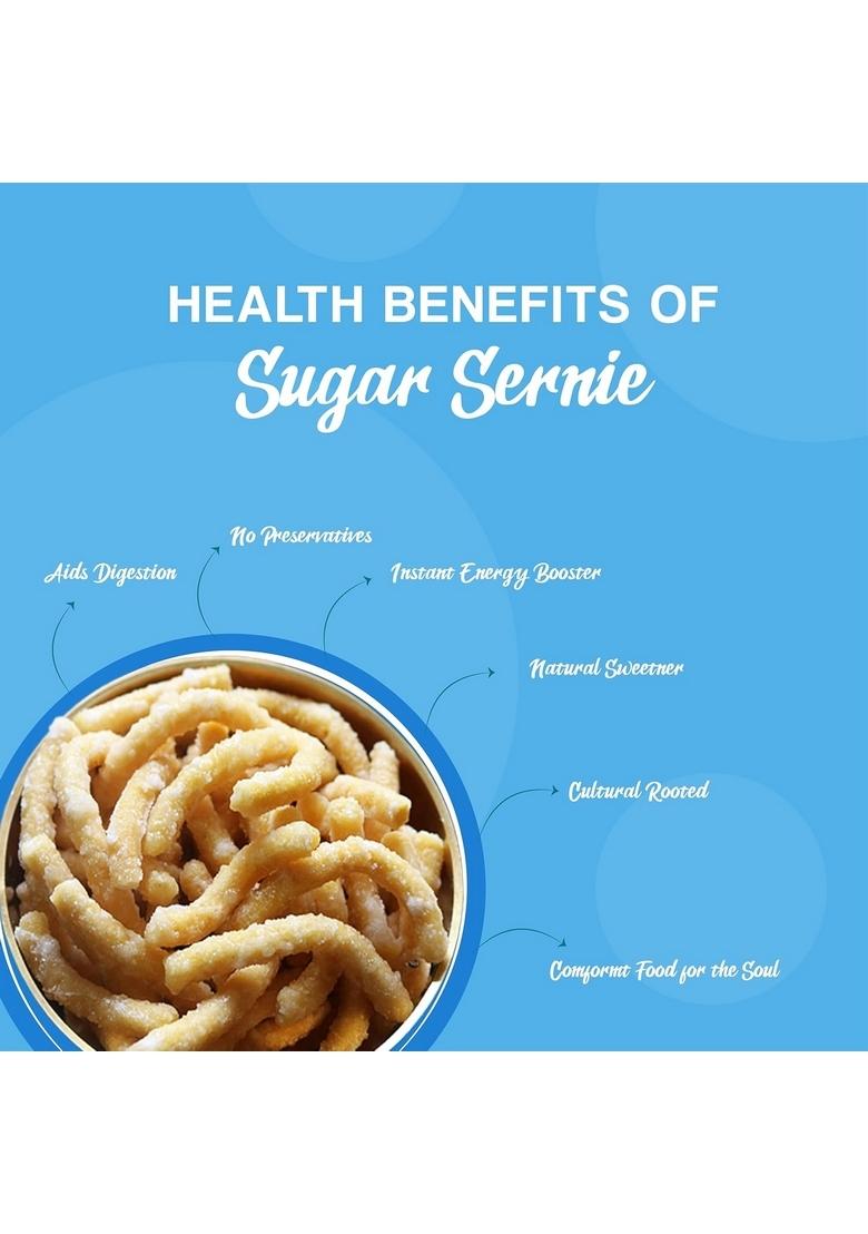 THAKAR SugarSirni 400g | SirniSweet.Snack Traditional IndianSweet Sugar-Coated Pare Sweet Tea-TimeSnack Festival SweeTSnack Crispy SweetSirni Indian Festive Namkeen