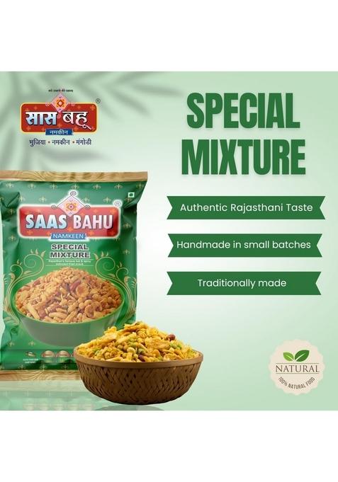 Saas Bahu Special Tasty Mixture Namkeen & Bhujia Sev 800gm combo (Pack of 2, 400gm Each)