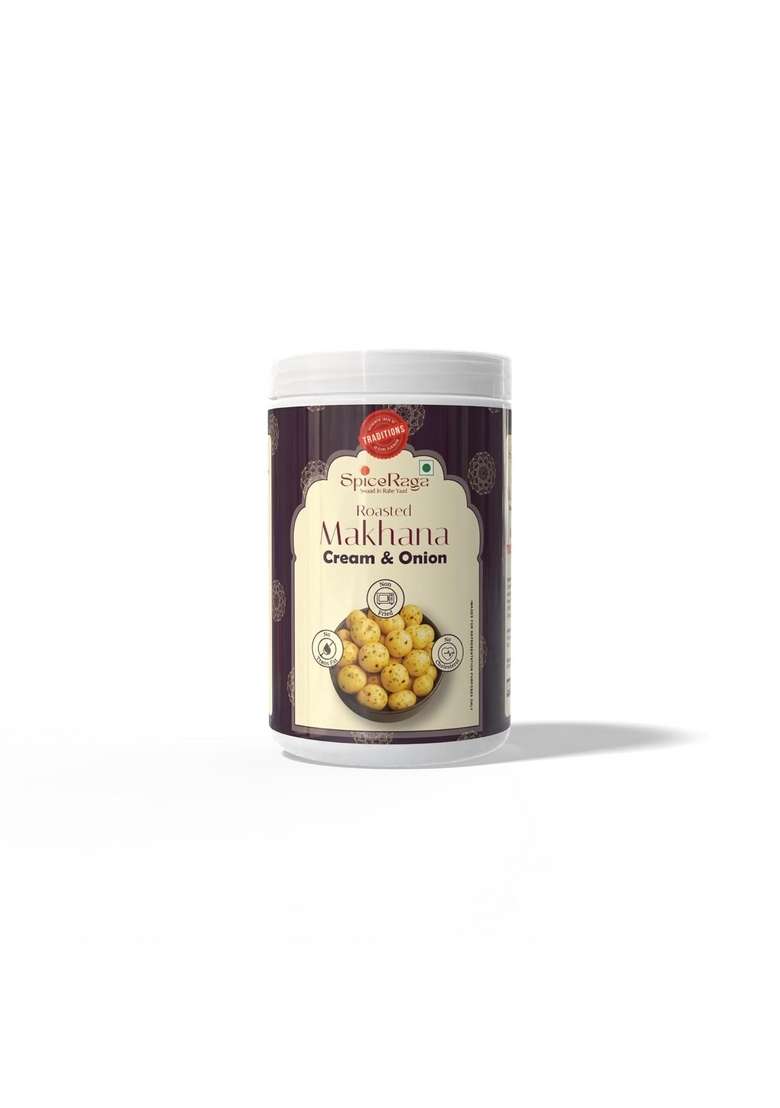 SPICERAGA Travel Munch Combo | Tangy Pudina Makhana, Cream & Onion Aloo Bhujia, Roasted Peanuts and Namkeen Mix No Palm Oil Pure Groundnut Light, Crunchy Travel-Friendly Snacks - Indya
