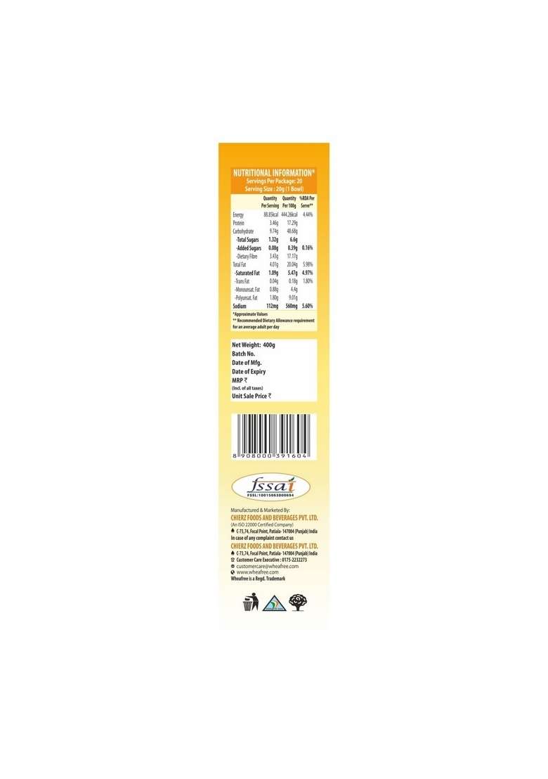 wheafree Gluten Free Masala Chana Dal (400gm) | Ready to Eat Snacks Indian Tasty and Crunchy Tangy Spicy Taste - Indya