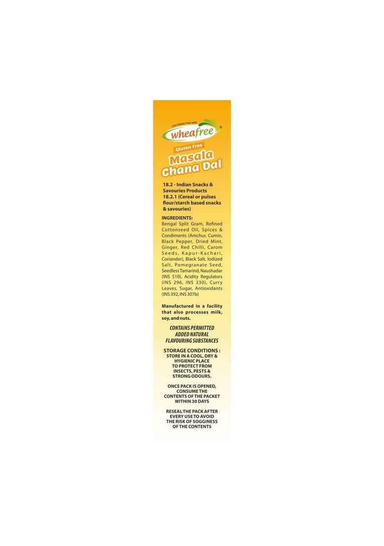 wheafree Gluten Free Masala Chana Dal (400gm) | Ready to Eat Snacks Indian Tasty and Crunchy Tangy Spicy Taste - Indya