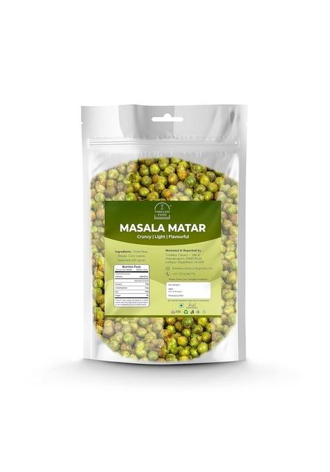 Timeless Food Masala Matar | Premium Roasted Spicy Green Peas Namkeen Snacks Crunchy & Flavorful Treat