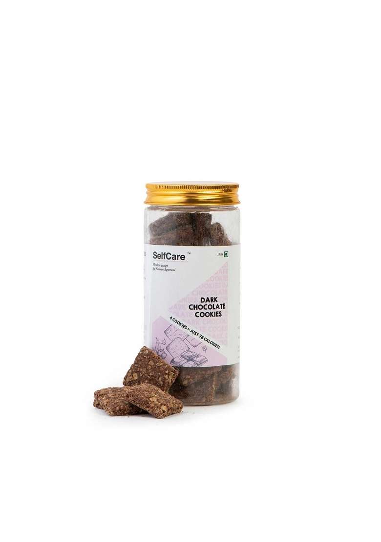 SelfCare By Suman Agarwal Dark Chocolate Oats Cookies 180g - Pack of 1 | Baked No Maida Added Artificial Flavors & Sweeteners Healthy Sweet Tea Time Snack Jain Travel Friendly - Indya