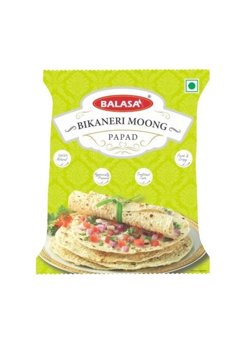 Balasa Bikaneri Moong Dal Papad (200 Gms Packet) | Traditional Indian Snack Easy to Roast or Fry