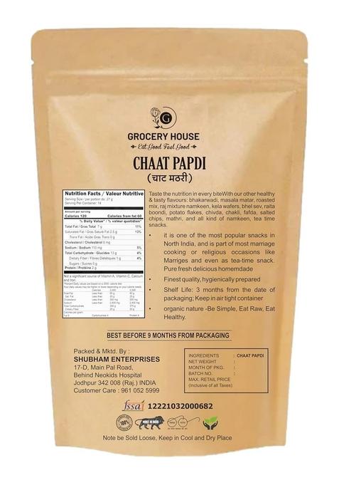 Grocery House Chaat Papdi 400gm|Ready to Eat Indian Snack