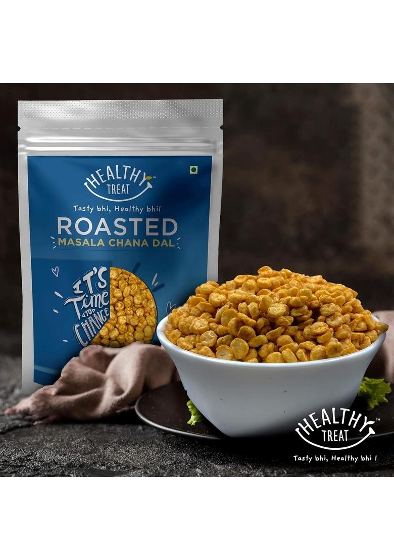 Healthy Treat Roasted Masala Chana Dal 400 gm (Pack of 2-200 each) | Protein Rich Gluten Free, Vegan