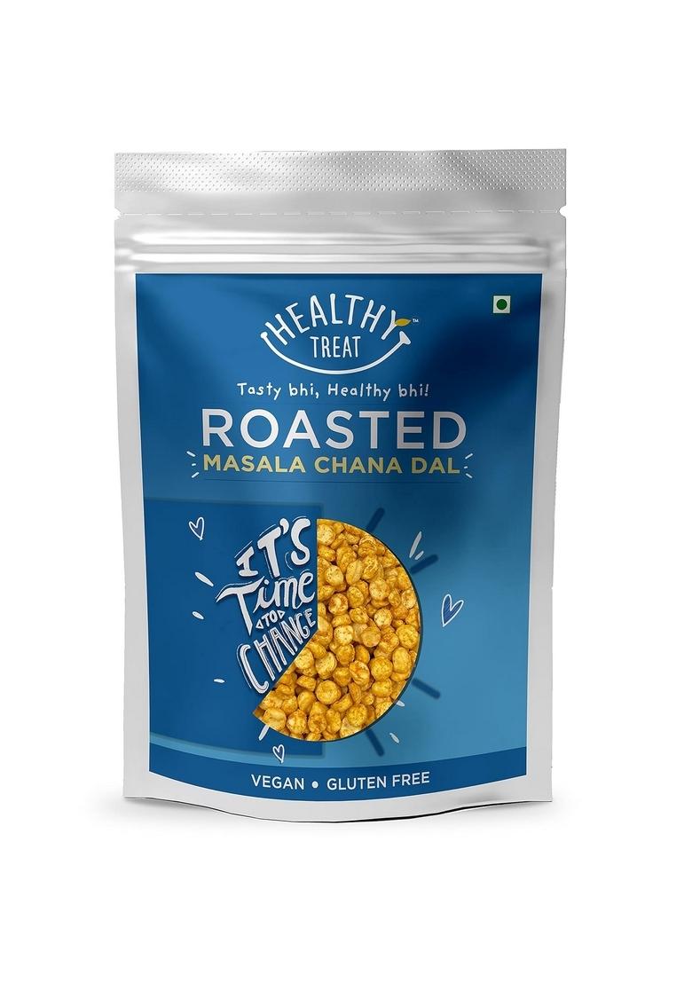 Healthy Treat Roasted Masala Chana Dal 400 gm (Pack of 2-200 each) | Protein Rich Gluten Free, Vegan