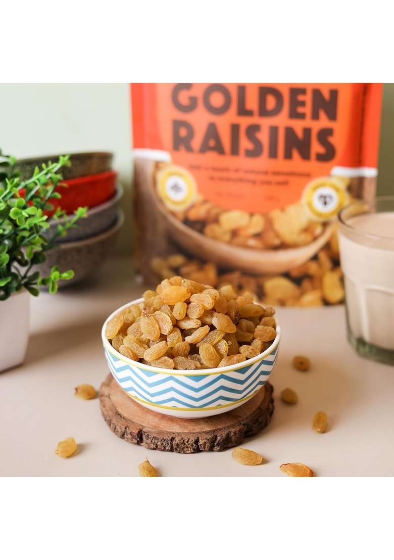 urban platter Indian Golden Raisins, 250g (Sweet & Chewy | Sun-Dried Naturally Perfect for Desserts Festive Cooking) - Indya