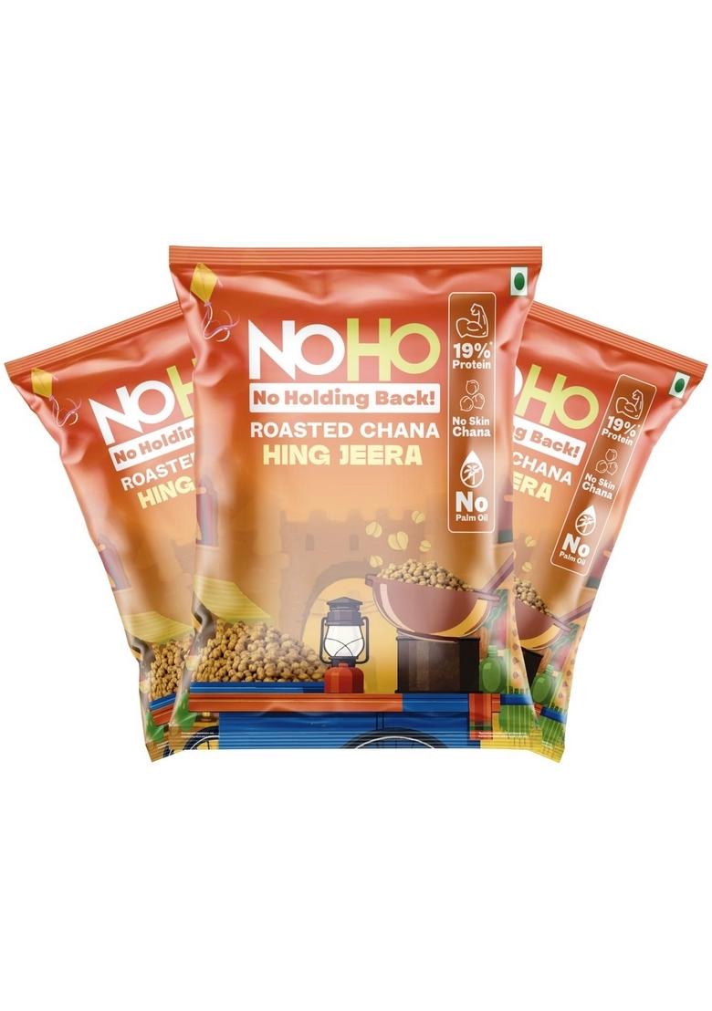 NoHo Roasted Chana | Tastiest Hing Jeera You ll Ever Try Healthy Protein Snack Double 19% Crunchy Namkeen Alternative Bold Flavour 3 x 105g
