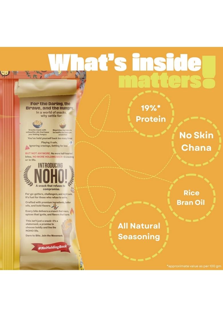 NoHo Roasted Chana | Tastiest Hing Jeera You ll Ever Try Healthy Protein Snack Double 19% Crunchy Namkeen Alternative Bold Flavour 3 x 105g