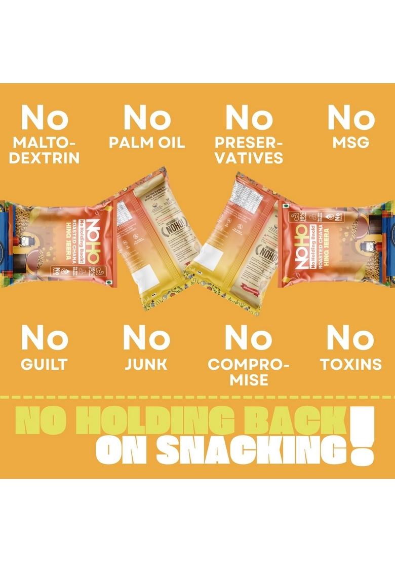 NoHo Roasted Chana | Tastiest Hing Jeera You ll Ever Try Healthy Protein Snack Double 19% Crunchy Namkeen Alternative Bold Flavour 3 x 105g