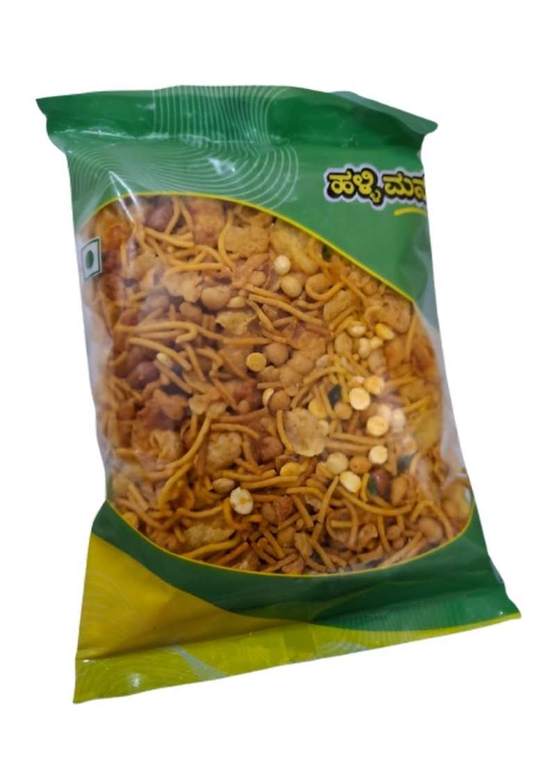 HALLI MANE Corn Flakes Mixture Oil-Free Roasted Namkeen Snack (Corn Flakes, Peanuts, Cashew, Raisins) Healthy for All 200g Pack - Indya