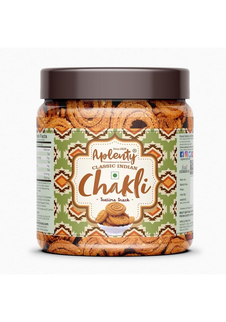Aplenty Chakli/Murukku/Chakri Namkeen | Chakoli Snacks Kerala Special Bhajni Chaklee Soft Crispy Namkin Homemade Indian Tasty Ready To Eat Crunchy (200G, Savory)