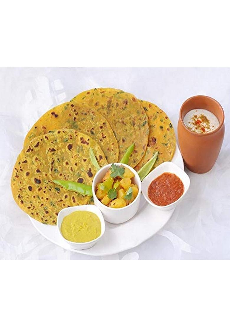 Mouthmelt Methi Masala + Jain Special Thepla Pack of 4 | Ready to Eat,Rosted, Not Fried 3 (With Garlic and Ginger 1