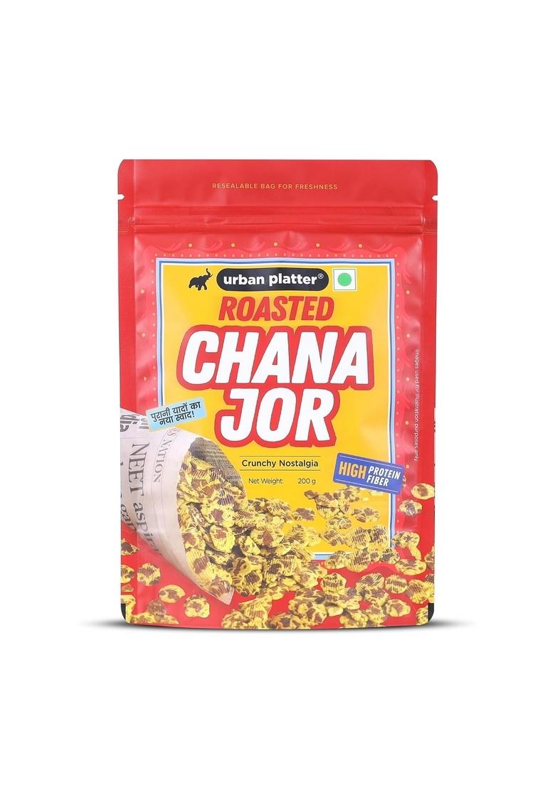 urban platter Roasted Chana Jor, 200g (High Protein, High Fiber, Palm-Oil Free | Non Fried Nostalgic Indian Snack Flattened Whole Bengal Gram)