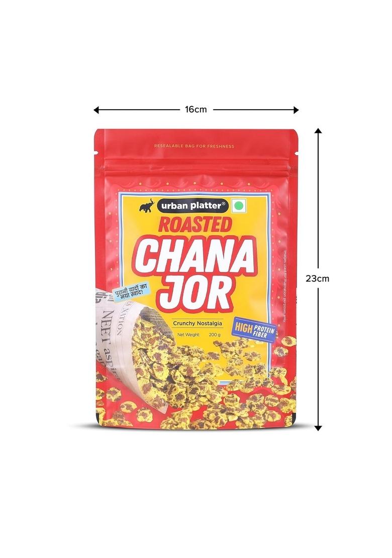 urban platter Roasted Chana Jor, 200g (High Protein, High Fiber, Palm-Oil Free | Non Fried Nostalgic Indian Snack Flattened Whole Bengal Gram)